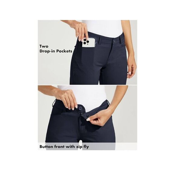 NEW Golf Stretch Quick Dry Lightweight Pants Pockets Water Resistant 8 - Picture 4 of 7